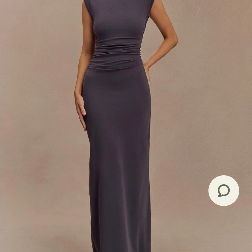 Chic Black Ruched Maxi Dress